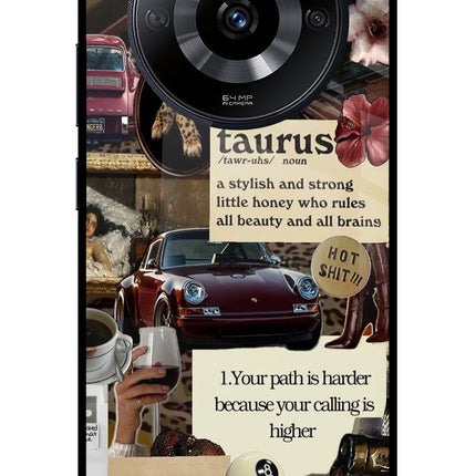 Taurus Zodiac Realme Narzo 60 5G Glass Case Back Cover by Casekaro