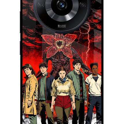 Ordinary Things Characters Realme Narzo 60 5G Glass Case Back Cover by Casekaro