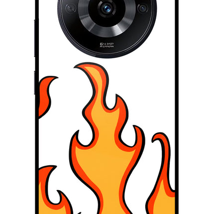 Fired Up – White Realme Narzo 60 5G Glass Case Back Cover by Casekaro
