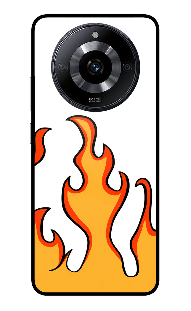 Fired Up – White Realme Narzo 60 5G Glass Case Back Cover by Casekaro