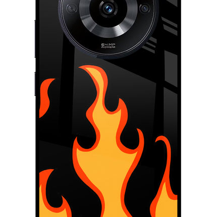 Fired Up – Black Realme Narzo 60 5G Glass Case Back Cover by Casekaro