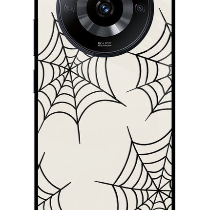 Spider Web Realme Narzo 60 5G Glass Case Back Cover by Casekaro