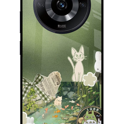 Aesthetic anime Realme Narzo 60 5G Glass Case Back Cover by Casekaro