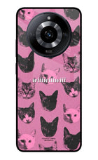 Pink Cats Realme Narzo 60 5G Glass Case Back Cover by Casekaro