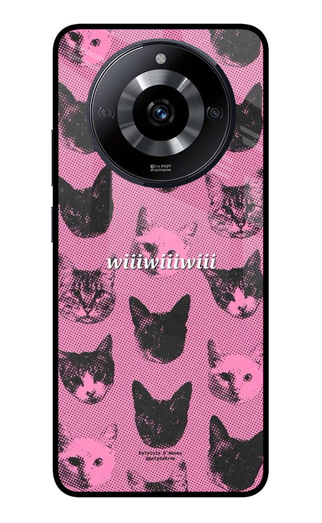 Pink Cats Realme Narzo 60 5G Glass Case Back Cover by Casekaro