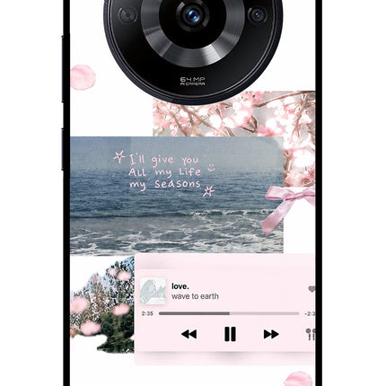 Wave to earth Realme Narzo 60 5G Glass Case Back Cover by Casekaro