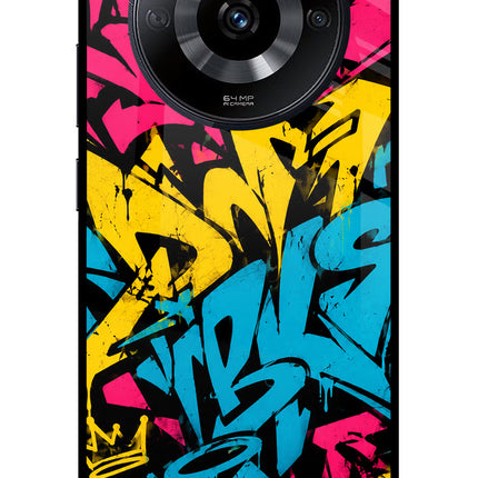 Graffiti Vibe Realme Narzo 60 5G Glass Case Back Cover by Casekaro
