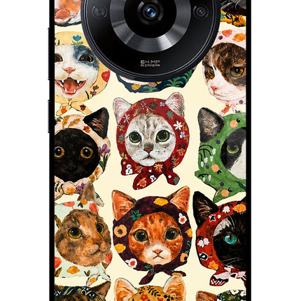 Cool Cat Realme Narzo 60 5G Glass Case Back Cover by Casekaro
