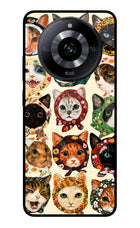 Cool Cat Realme Narzo 60 5G Glass Case Back Cover by Casekaro
