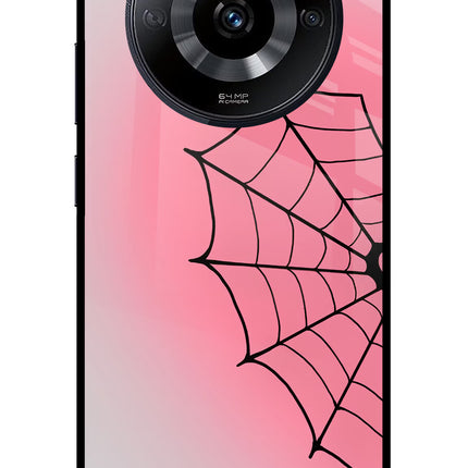 Pink Web Realme Narzo 60 5G Glass Case