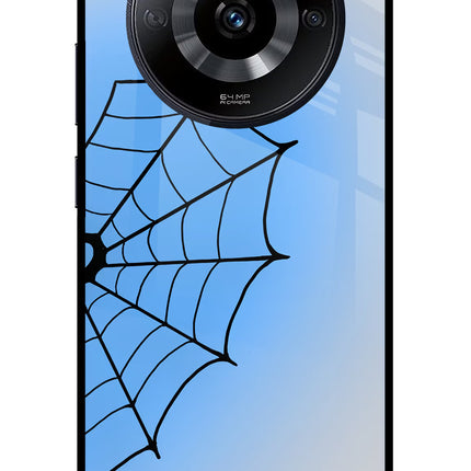 Blue Web Realme Narzo 60 5G Glass Case Back Cover by Casekaro