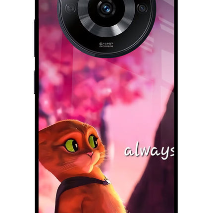 Always Cat Realme Narzo 60 5G Glass Case Back Cover by Casekaro