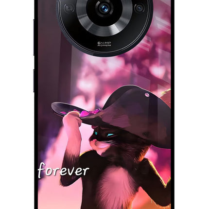 Forever Cat Realme Narzo 60 5G Glass Case Back Cover by Casekaro