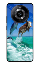 Dolphin vs Cow Realme Narzo 60 5G Glass Case Back Cover by Casekaro