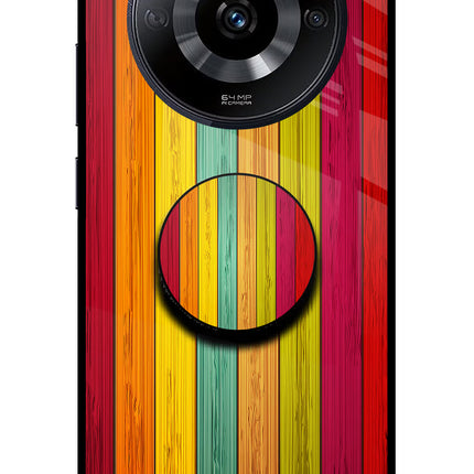 Multicolor Wooden Realme Narzo 60 5G Pop Case by Casekaro