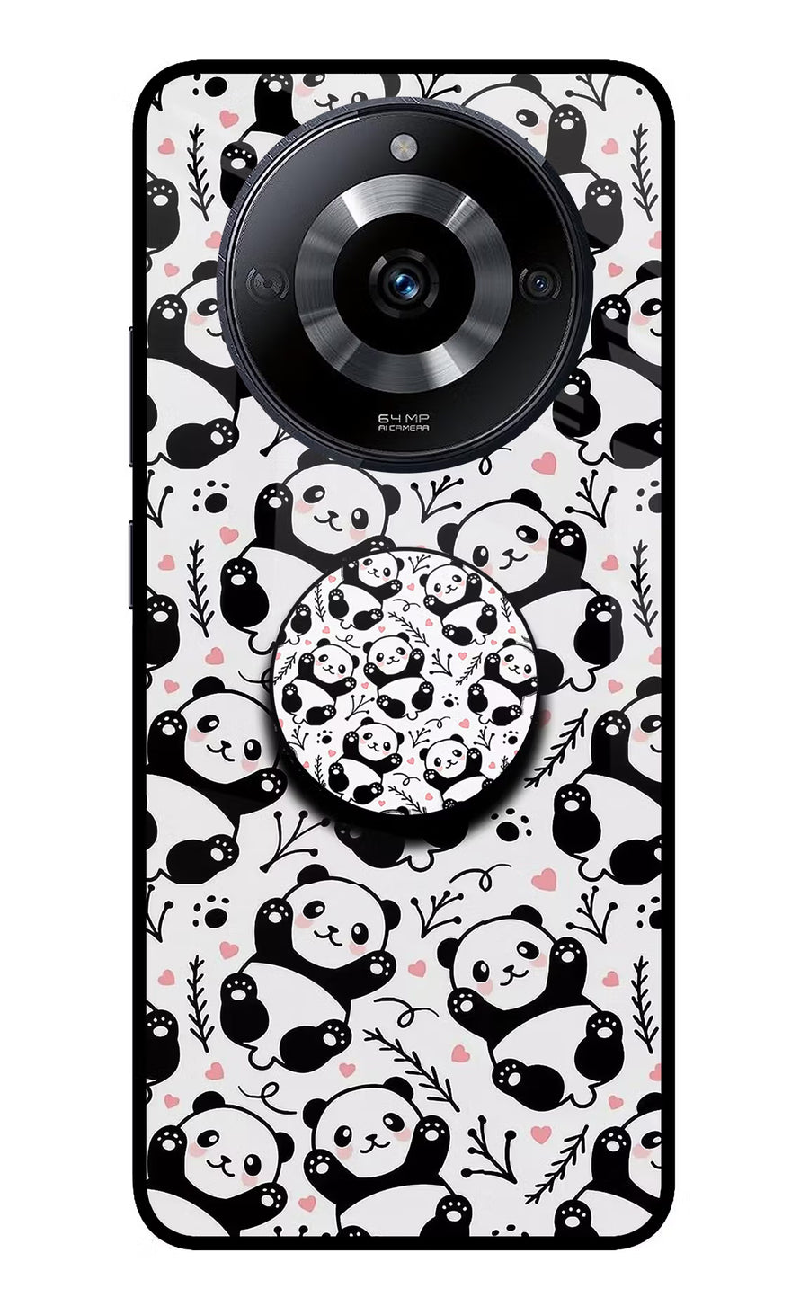 Cute Panda Realme Narzo 60 5G Pop Case, Glass case
