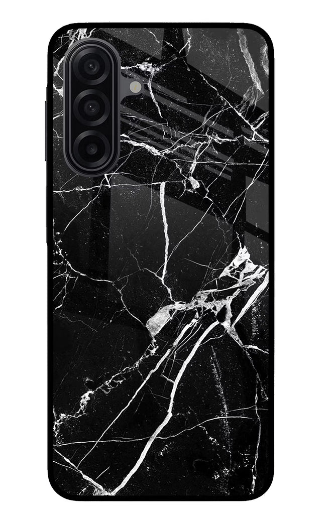 Black Marble Pattern Samsung M17 5G Glass Case Back Cover by Casekaro