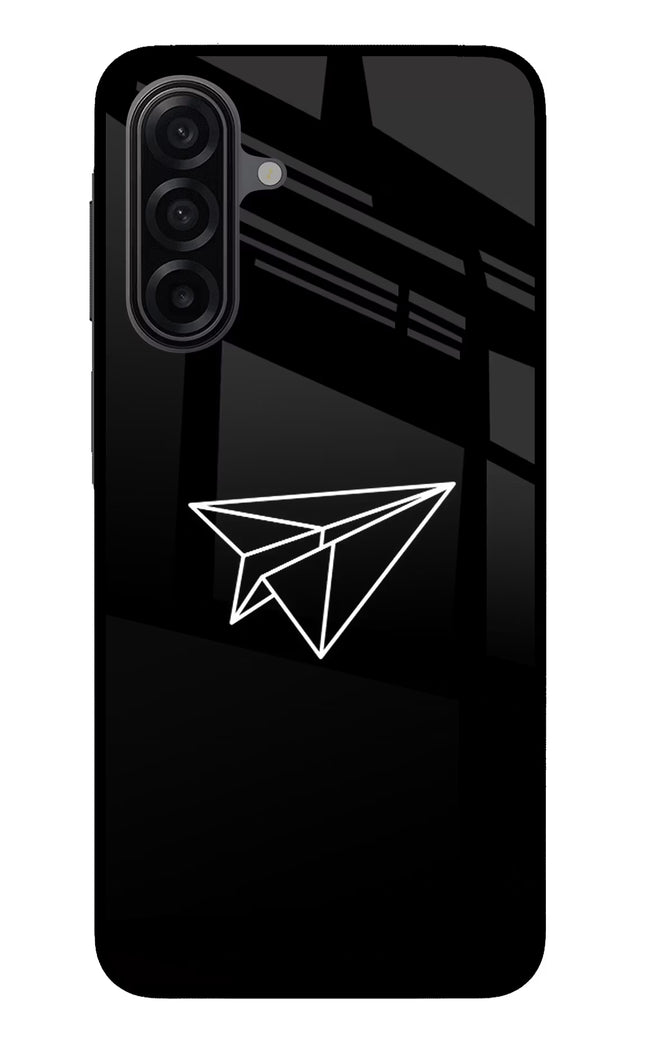 Paper Plane White Samsung M17 5G Glass Case Back Cover by Casekaro