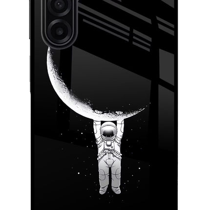 Moon Space Samsung M17 5G Glass Case Back Cover by Casekaro