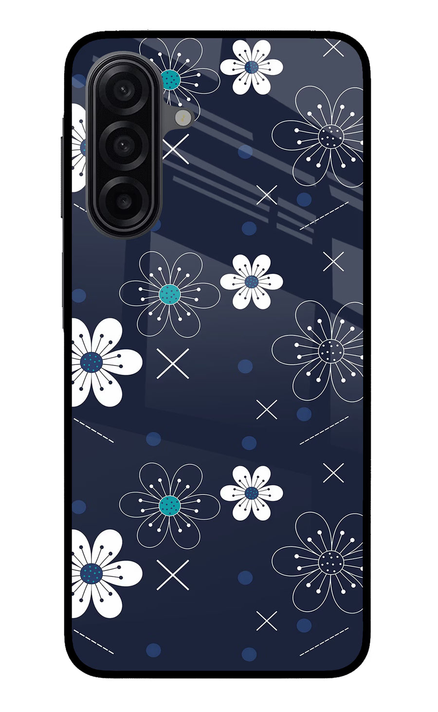 Flowers Samsung M17 5G Back Cover, Glass case