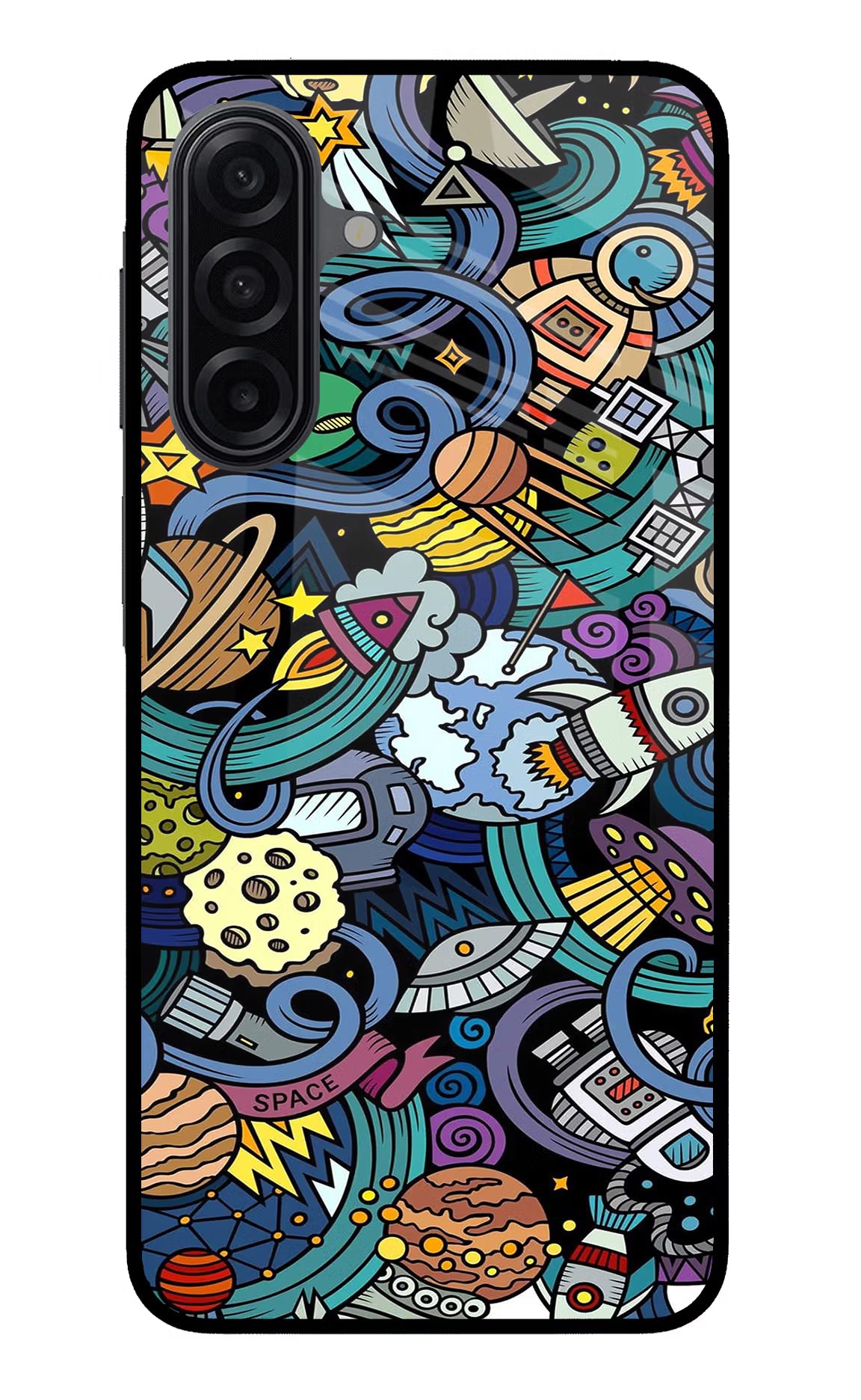 Space Abstract Samsung M17 5G Glass Case