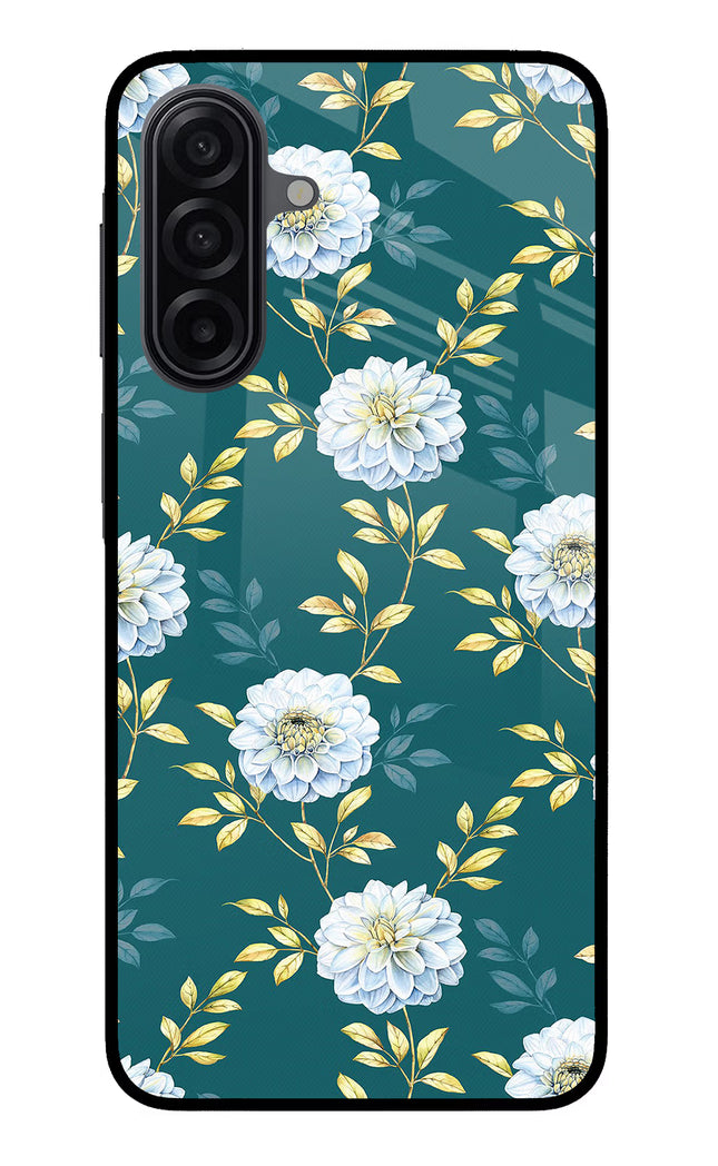 Flowers Samsung M17 5G Glass Case Back Cover by Casekaro
