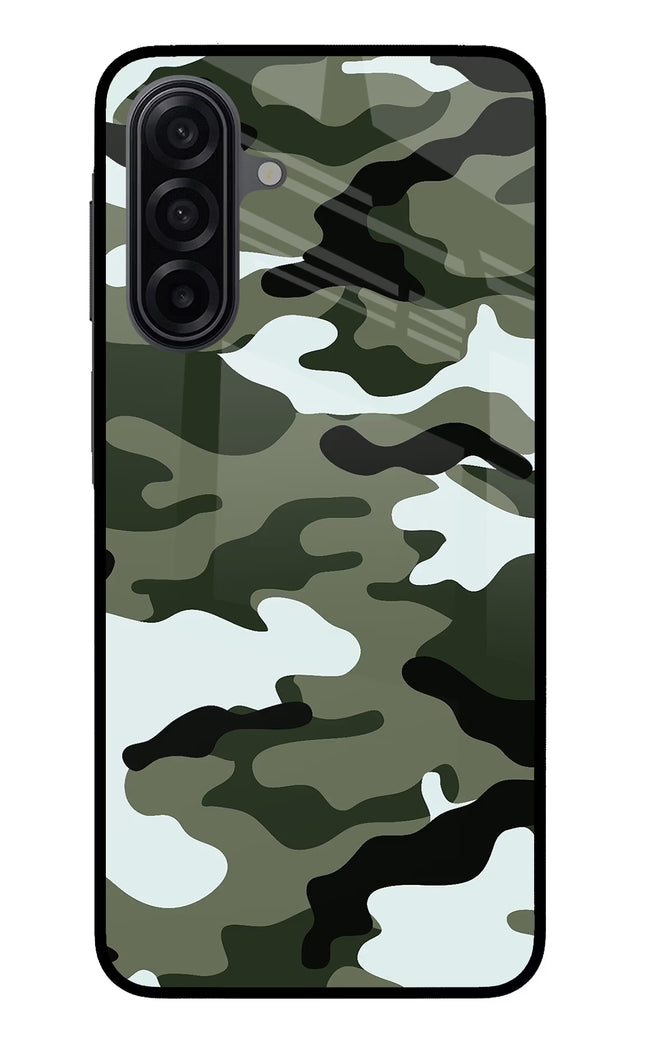Camouflage Samsung M17 5G Glass Case Back Cover by Casekaro