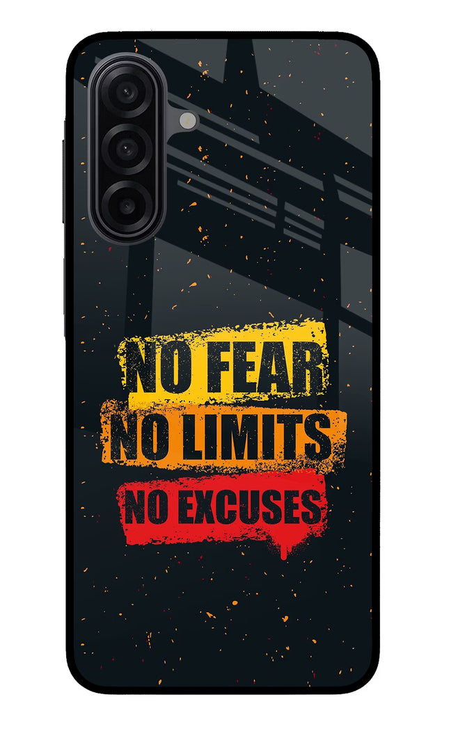 No Fear No Limits No Excuse Samsung M17 5G Glass Case Back Cover by Casekaro
