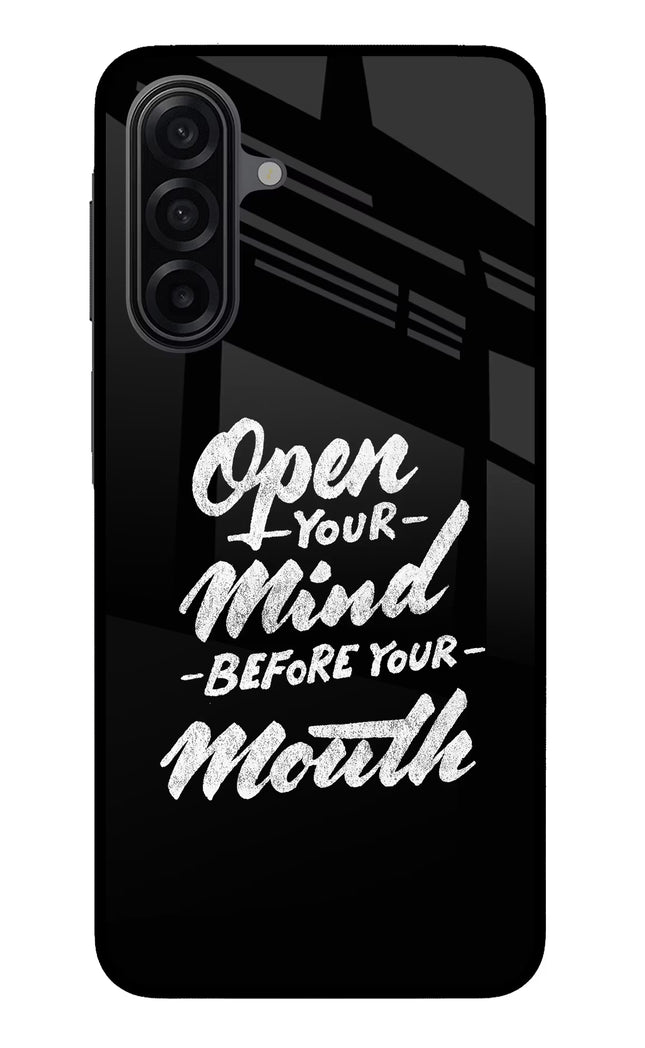 Open Your Mind Before Your Mouth Samsung M17 5G Glass Case Back Cover by Casekaro