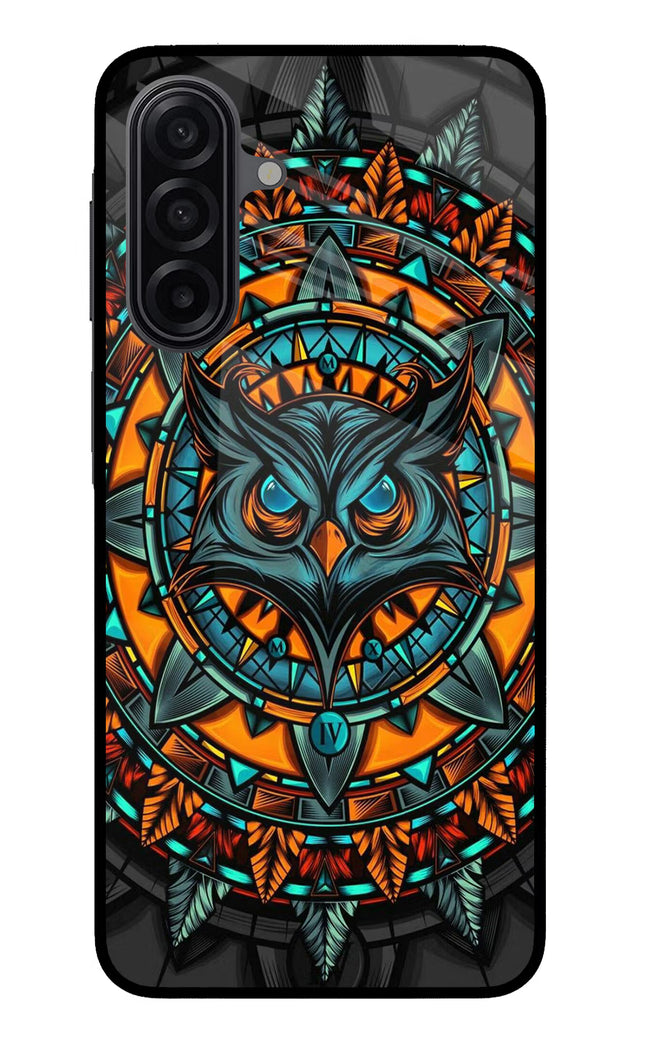 Angry Owl Art Samsung M17 5G Glass Case Back Cover by Casekaro