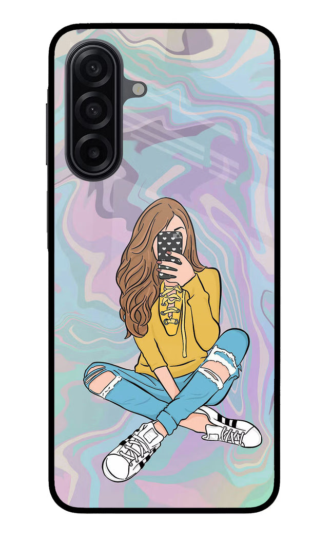 Selfie Girl Samsung M17 5G Glass Case Back Cover by Casekaro