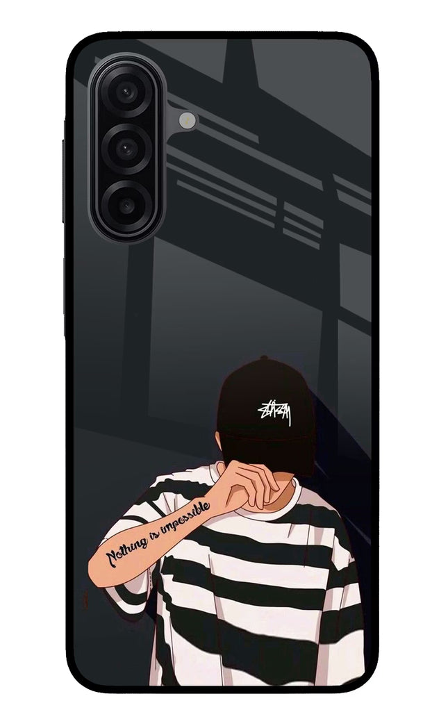 Aesthetic Boy Samsung M17 5G Glass Case Back Cover by Casekaro