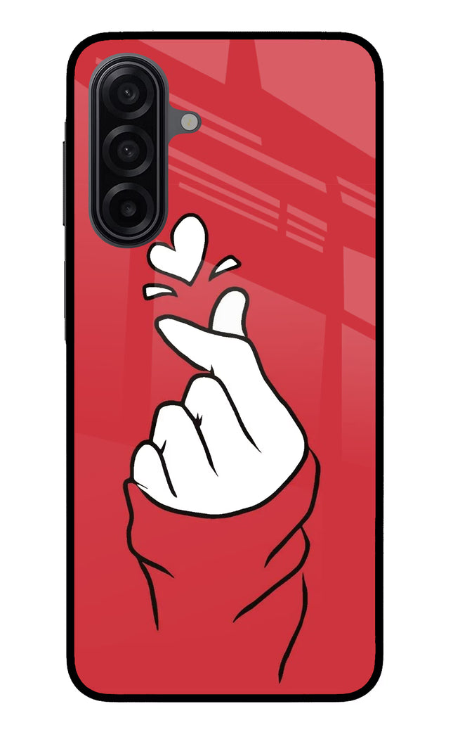 Korean Love Sign Samsung M17 5G Glass Case Back Cover by Casekaro