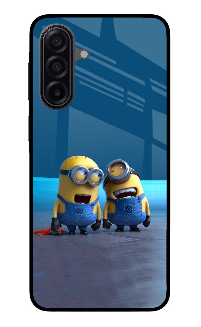 Minion Laughing Samsung M17 5G Glass Case Back Cover by Casekaro