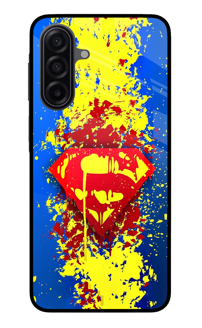 Superman logo Samsung M17 5G Glass Case Back Cover by Casekaro