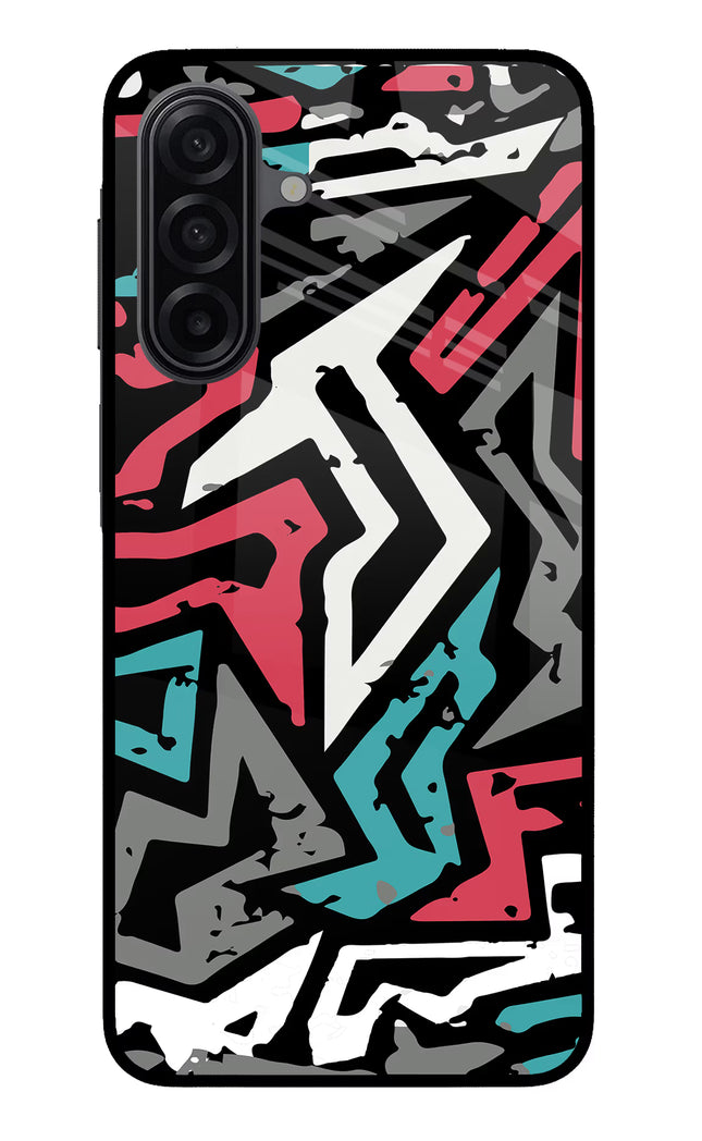 Geometric Graffiti Samsung M17 5G Glass Case Back Cover by Casekaro