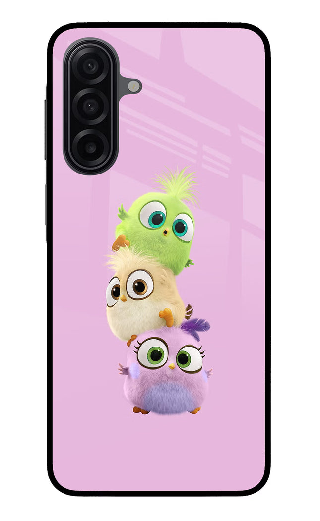Cute Little Birds Samsung M17 5G Glass Case Back Cover by Casekaro