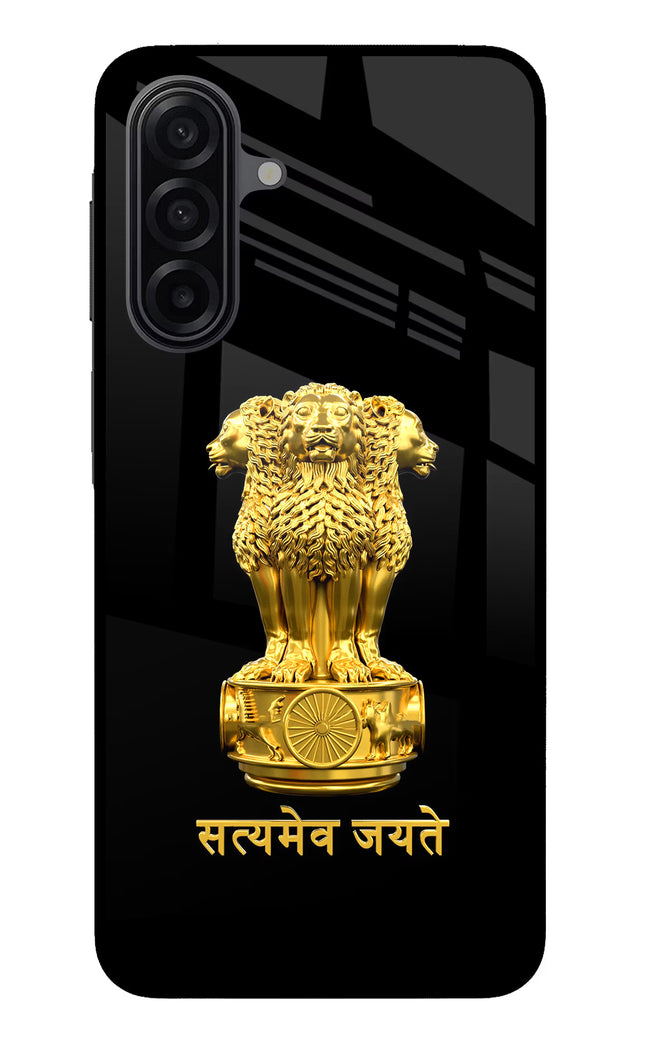 Satyamev Jayate Golden Samsung M17 5G Glass Case Back Cover by Casekaro