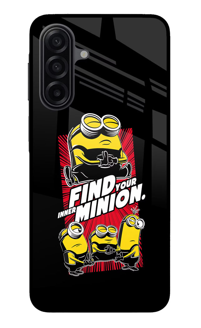Find your inner Minion Samsung M17 5G Glass Case Back Cover by Casekaro