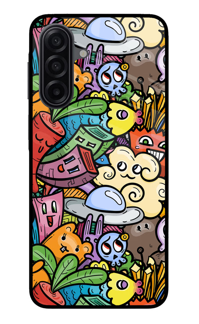 Veggie Doodle Samsung M17 5G Glass Case Back Cover by Casekaro