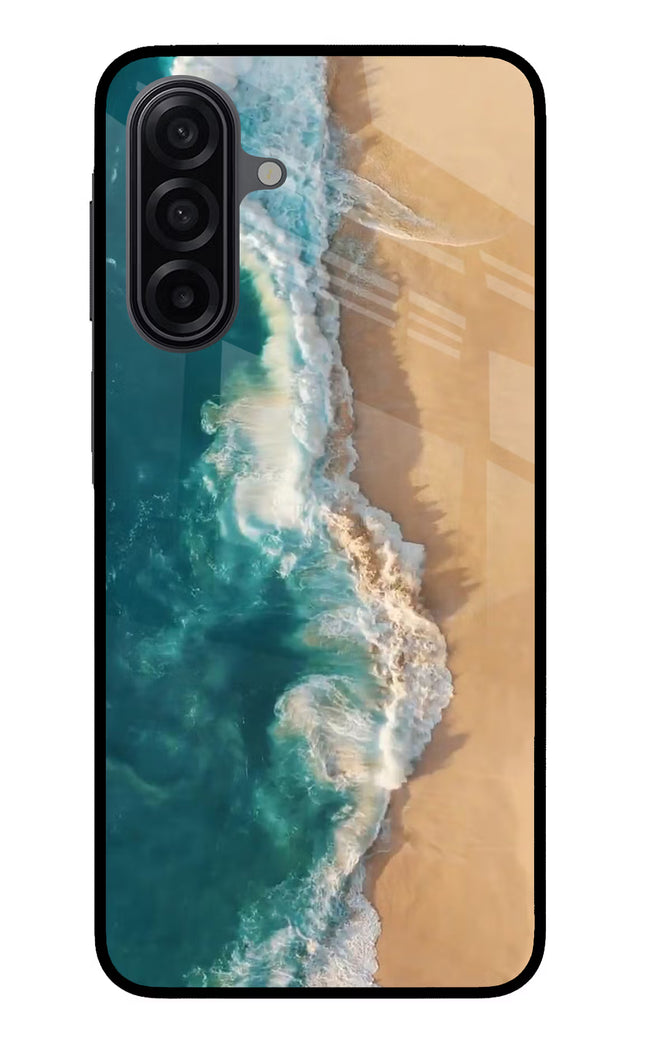 Ocean Beach Samsung M17 5G Glass Case Back Cover by Casekaro