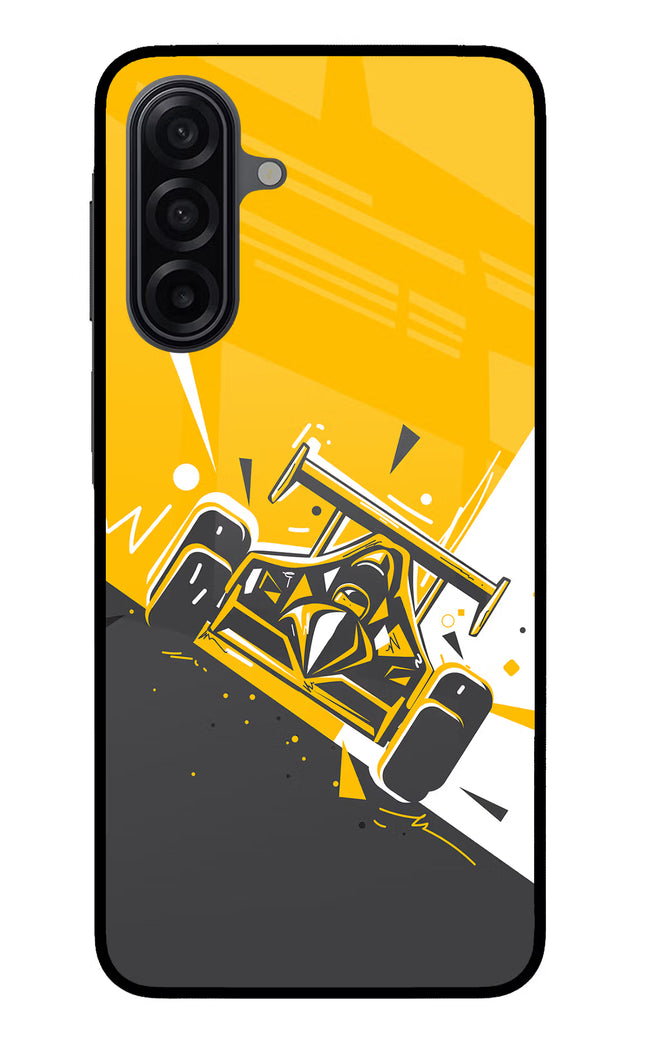 Track King Samsung M17 5G Glass Case Back Cover by Casekaro