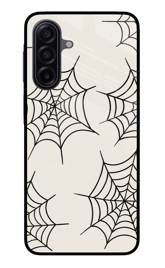 Spider Web Samsung M17 5G Glass Case Back Cover by Casekaro
