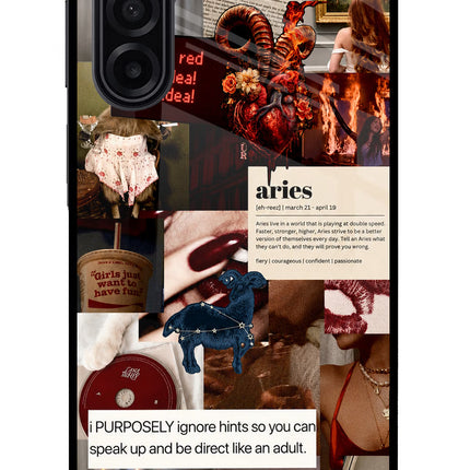 Zodiac Aries Samsung M17 5G Glass Case