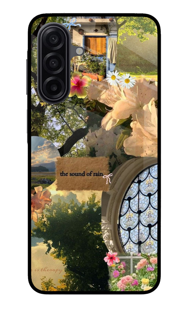 Rain Samsung M17 5G Glass Case Back Cover by Casekaro