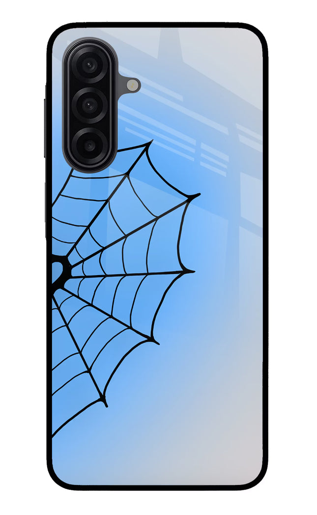 Blue Web Samsung M17 5G Glass Case Back Cover by Casekaro