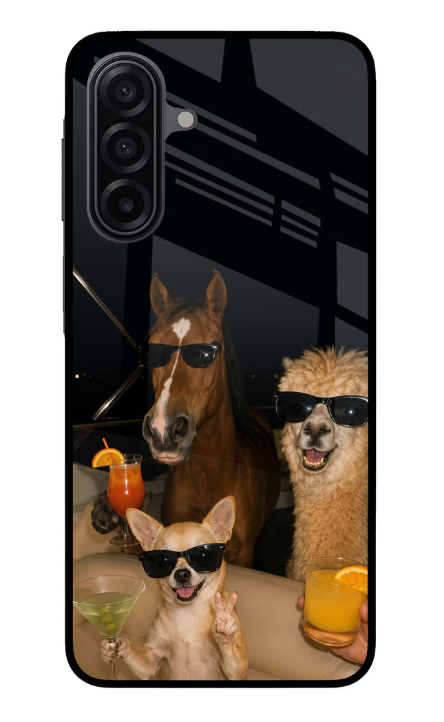 Party Squad Samsung M17 5G Glass Case Back Cover by Casekaro