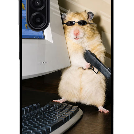 Hacker Hamster Samsung M17 5G Glass Case Back Cover by Casekaro
