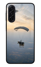 Skydiving Cow Samsung M17 5G Glass Case Back Cover by Casekaro