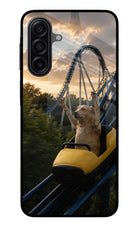 Rollercoaster Dog Samsung M17 5G Glass Case Back Cover by Casekaro